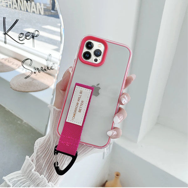 iPhone 13 Pro Case Cover With Belt | Pink iPhone 13 Pro Case Cover With Belt | Pink
